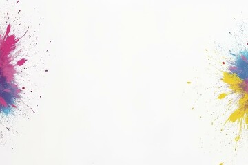 Abstract Neon Splash Wall with Pink, Blue, and Yellow Accents