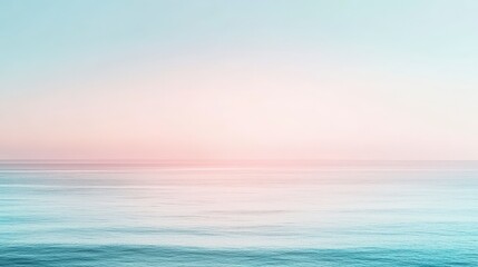 Fototapeta premium Serene Pastel Ocean Hues: A Tranquil Coastal Landscape Painting