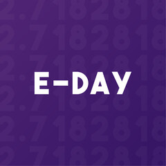 E-Day. February. Flat design vector.