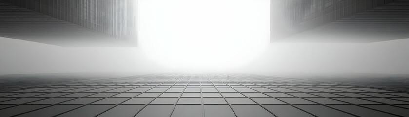 Fototapeta premium Misty Cityscape 3D Illustration