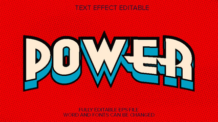 retro Comic text effect 3d style editable vector