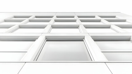 Obraz premium Modern White Building Facade Illustration