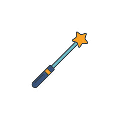 Magic Wand icon symbol vector illustration isolated on white background