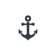 Anchor icon symbol vector illustration isolated on white background