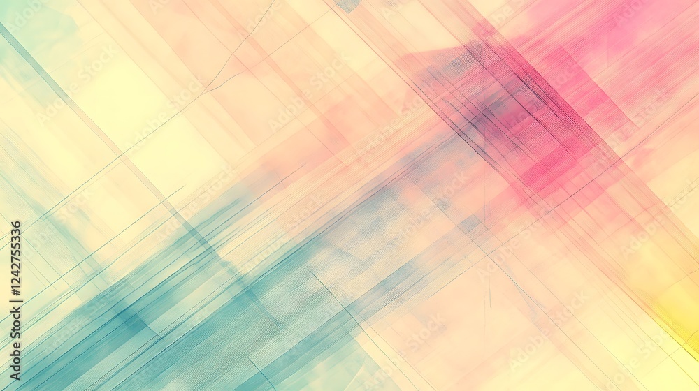 Fototapete Vibrant Gradient Abstract Geometric Art with Flowing Patterns and Dynamic Composition
