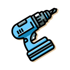 blue electric drill