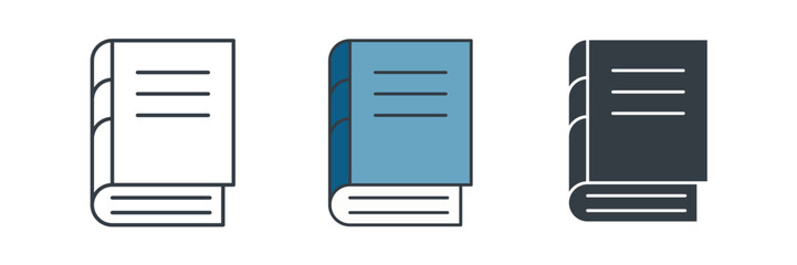 Book icon symbol vector illustration isolated on white background