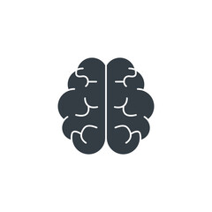 Brain icon symbol vector illustration isolated on white background