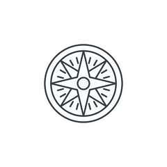Obraz premium Compass icon symbol vector illustration isolated on white background