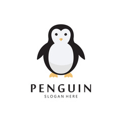 Simple Penguin Logo Vector Illustration