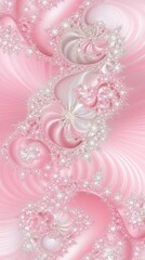 Stunning Pink and White Fractal Floral Design