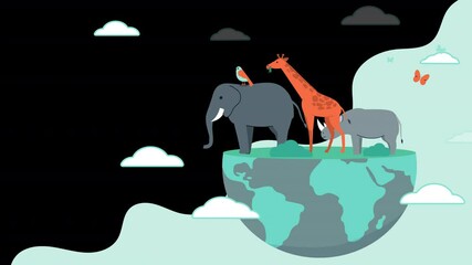 Use this vector animation scene to create engaging wildlife visuals, ideal for educational projects and nature documentaries.