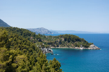 Naklejka premium Amazing scenery by the sea in North Evia, Greece