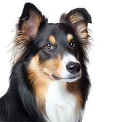Close-Up Portrait of a Dog Against a transparent background in a Studio Setting for High-Quality Imagery