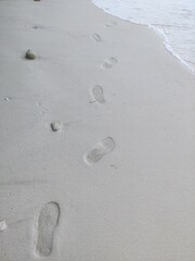 footprints in sand