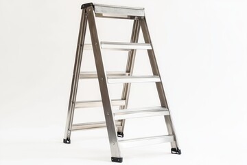 Metal stepladder, studio shot, white background, home improvement