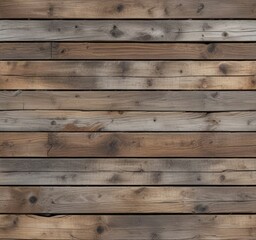 Fototapeta premium Weathered Wooden Plank Seamless Tileable Texture with Natural Brown and Grey Shades, brown flooring, natural wood