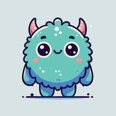 Adorable Vector Monster Illustration – Cute & Colorful Cartoon Character
