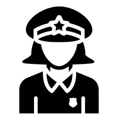 policewoman Solid icon