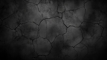 Dramatic Cracked Concrete Wall Texture: A Striking Dark Gray Background for Modern Design
