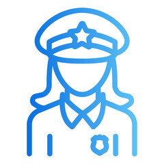 policewoman Gradient icon