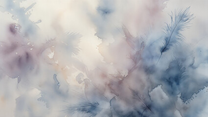 Naklejka premium blue, dark pink and cream color monochrome watercolor texture