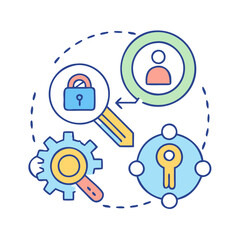 key management icon, key management vector illustration-simple illustration of key management, perfect for key management logos and icons