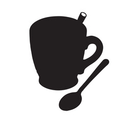 Adobe IlluHot cocoa silhouette vector icon sign symbol illustration designstrator Artwork