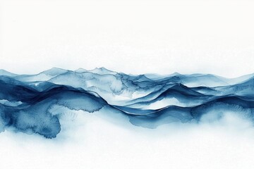 Obraz premium Gentle waves create a tranquil atmosphere in art. 