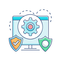 security settings icon, security settings vector illustration-simple illustration of security settings, perfect for security settings logos and icons