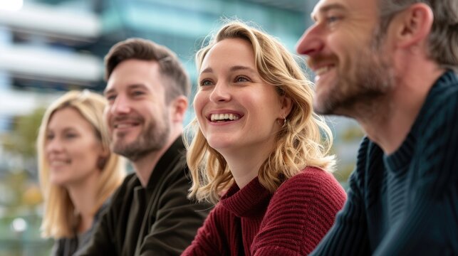 Team collaboration workshop modern office smiling participants bright environment engaging atmosphere