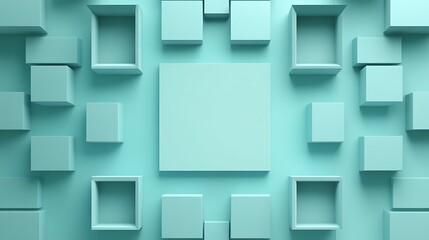 Teal cube pattern background