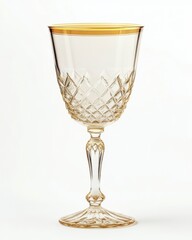 Glass  with Melting Ice Cubes on a White Background