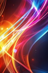 Abstract background with vibrant colors and swirling lines, creating an energetic atmosphere