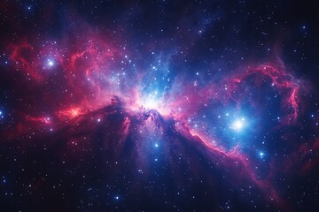 Fototapeta premium Cosmic Nebula: A Symphony of Stars and Stardust