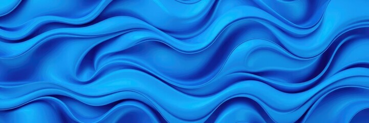 Fototapeta premium Varying shades of blue in a wavy pattern, blue color scheme, textured effect, calming atmosphere