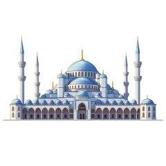 Fototapeta premium blue mosque istanbul turkey transparent background