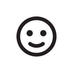 Happy face icon for positive feedback and satisfaction 