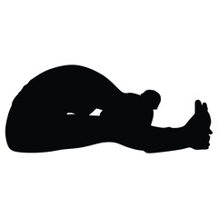 Silhouette, Sport Women Silhouette, Yoga,Yoga Pose, Graphic, Meditate, Relaxation, Workout, Black, Isolated, Lifestyle, Asana, Relax, Vector Illustration