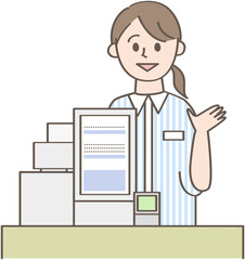 コンビニエンスストアの店員