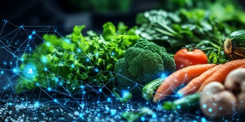 Food technology connecting fresh vegetables with scientific innovation