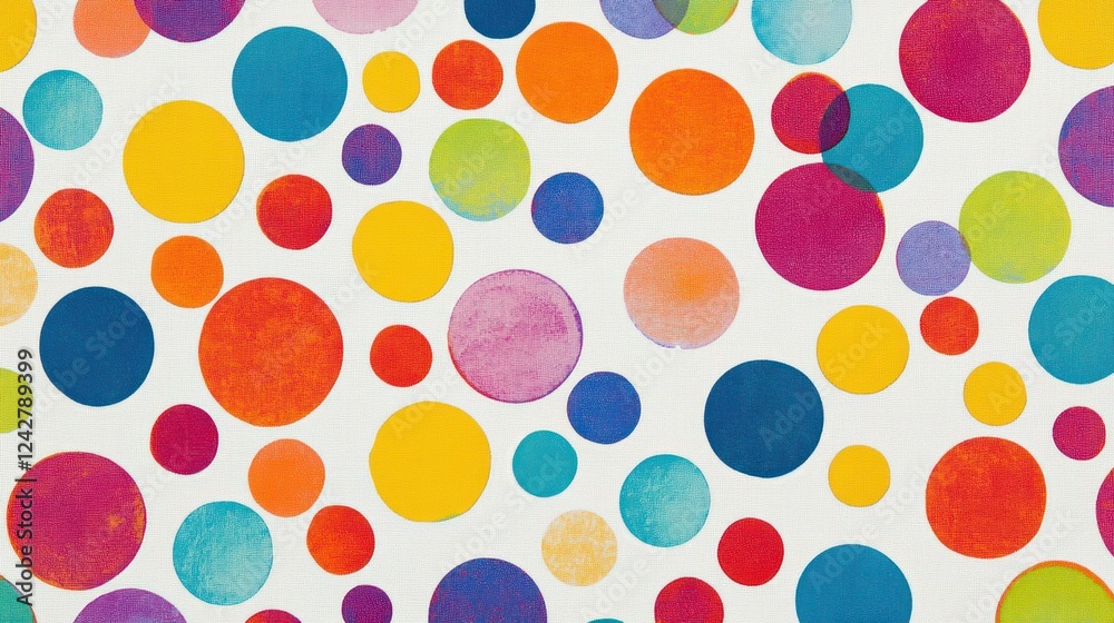 Aufkleber colorful circles abstract pattern design
