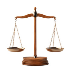 Imbalance scale on a transparent background. isolated background.