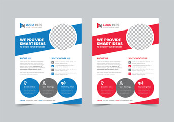 Professional Business Flyer Template , CMYK , US Letter , Print Ready , 0.125 Bleed