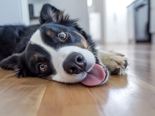 Cute dog photo, pet dog close-up
