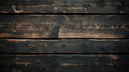 Fototapeta premium Dark Charred Wooden Planks Background Texture