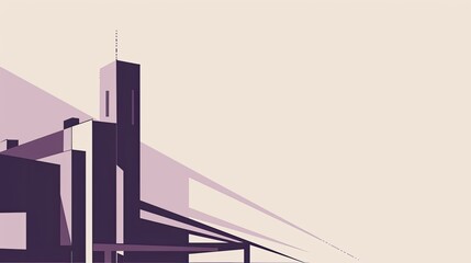 The silhouette of the church building is purple against a light beige background