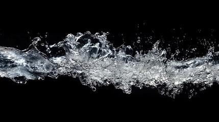 Obraz premium Splashing water creating dynamic shapes and patterns.