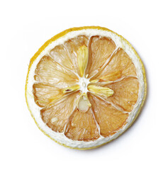 Lemon slices isolated on a white background.