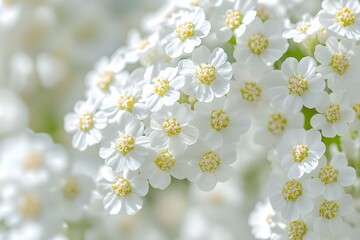 White Flowers Bloom Brightly Outdoors
